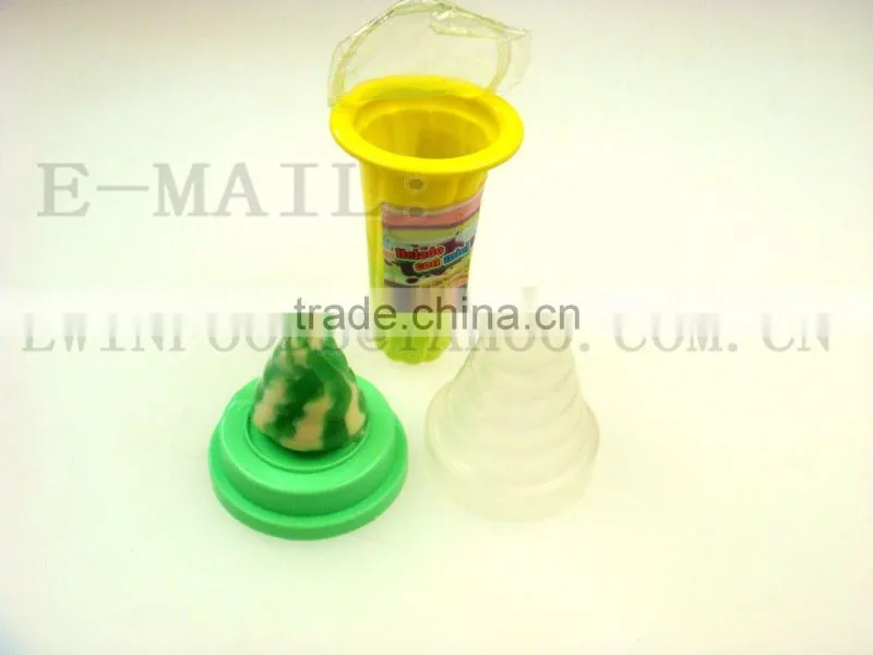 Icecream pop with fruit jam
