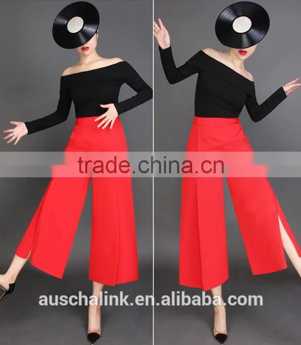 personalized high quality girls casual loose wide leg pants