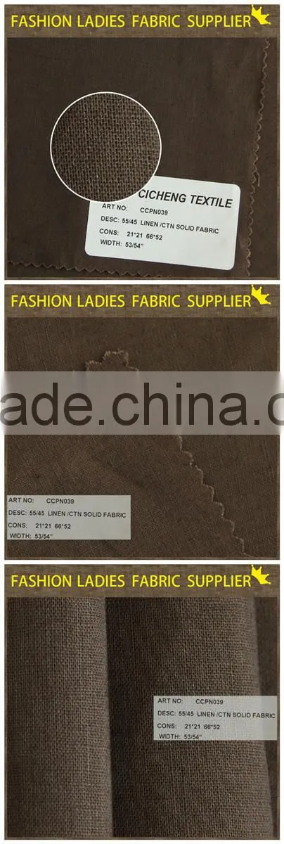 NEW 100% COTTON PRINT CROSS HATCH LADIES TROUSERS BAGS MUTED LINEN/CTN SOLID FABRIC