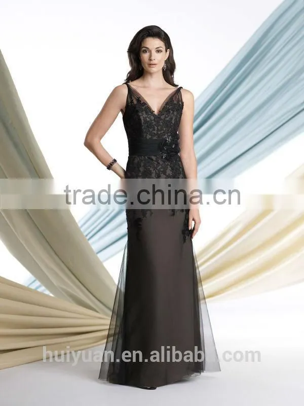 sex black night evening long lace women party dress