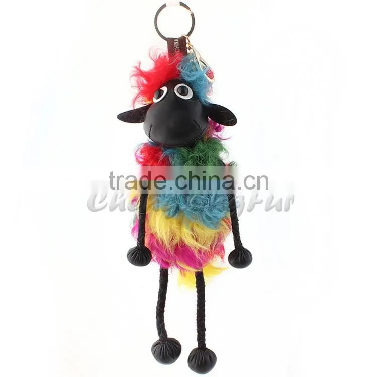 CX-R-52 Lastest Design Hot Fashion Cheap Custom Lamb Fur Keychain