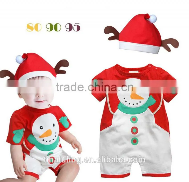 new fashion snowman baby romper baby clothes baby christmas clothes