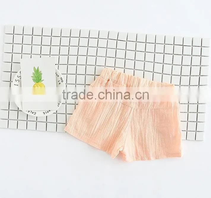 Summer Apparel Latest Arrivals Linen Fabric Shorts Daliy Wearing Baby Clothes