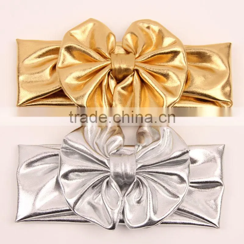 2017 New Fashion cotton knot messy bow baby girls headband