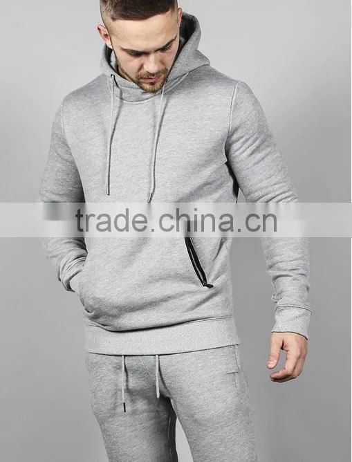 men's heather gray sweatshirts high quality hoodies gym tracksuit