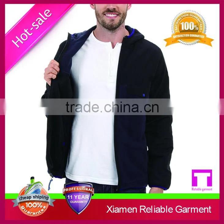 Double-faced polar fleece full zip polar flece jacket