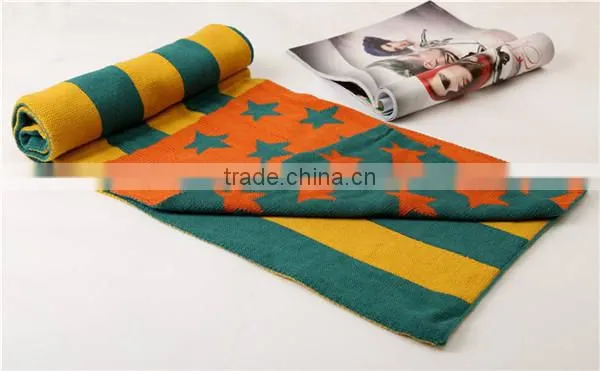 Korean latest American flag Creative stitching design warm knitting scarf,hijab scarf fashion scarves