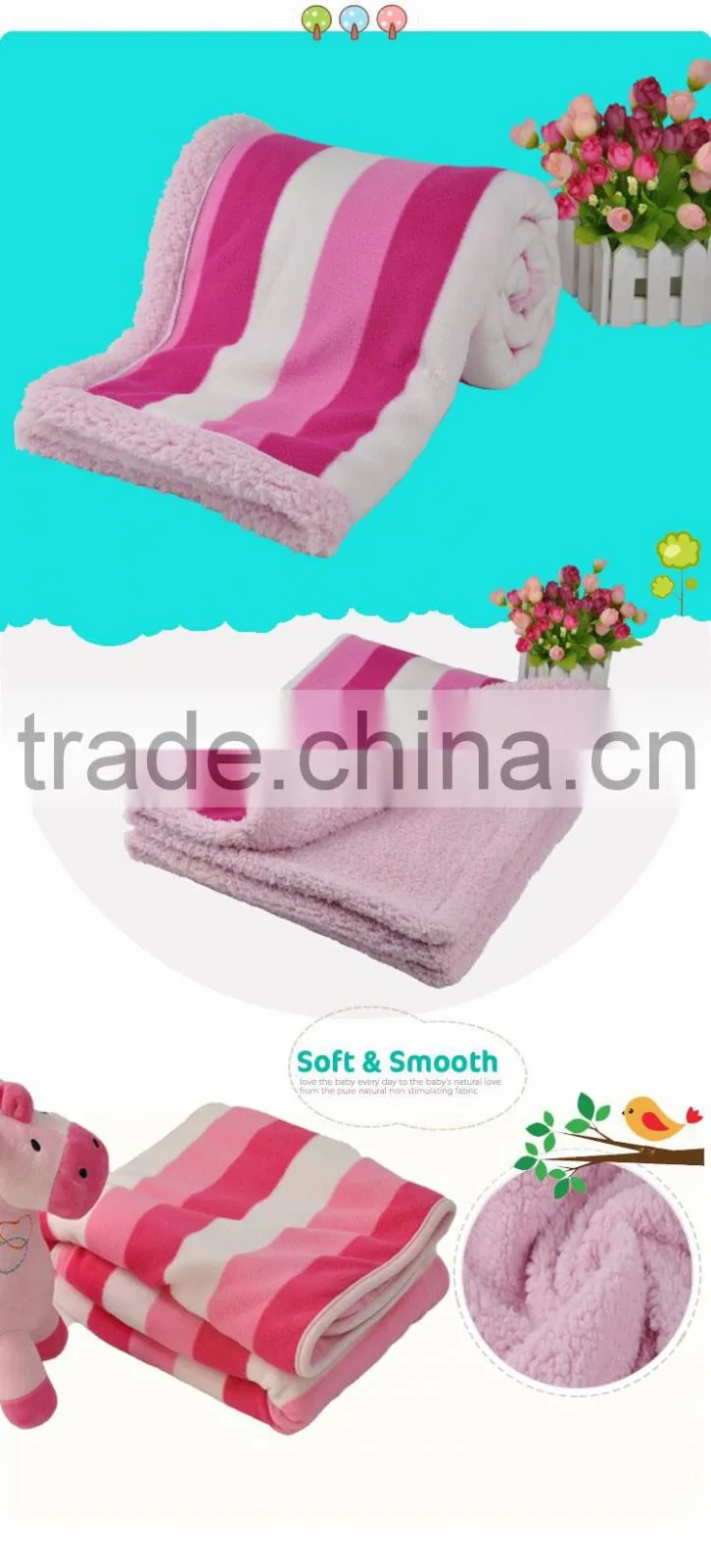 Colorful Customized Print Baby Blanket