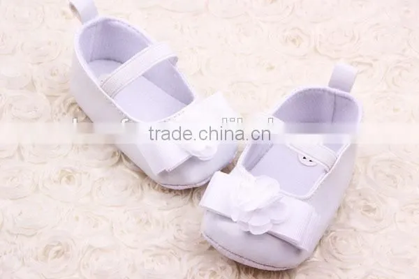 New Sweet Anti-slip Flat Flower Princess First Walkers PU Baby Newborn Shoes