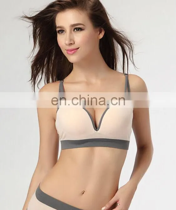 New design no steel ring yoga bra top with removable pads, women sport bra
