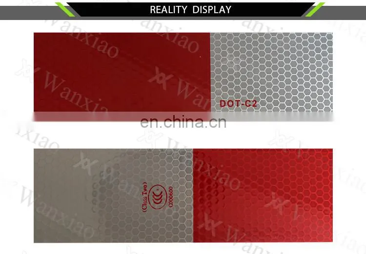 High Intensity Prismatic waterproof dot c2 reflective tape for vehicle
