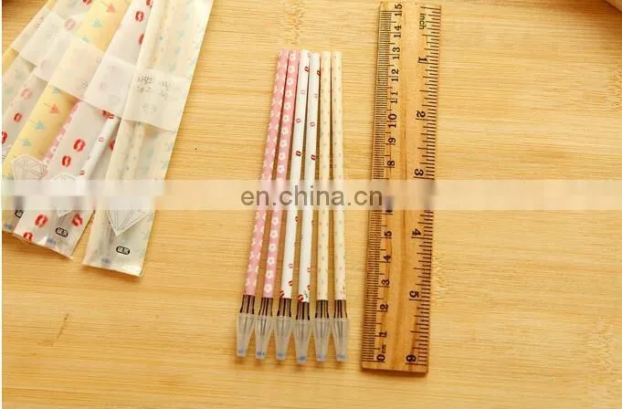 Creative Stationery Black Gel Pen Diamond Head Refills For 0.38mm Office Supplies flower printed gel pen refill