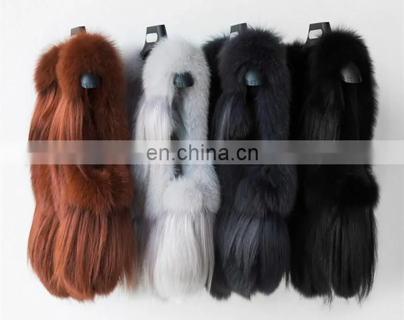 Popular Lovely Fox Fur Vest Beautiful Good Quality Girl Fox Short Fur Vest