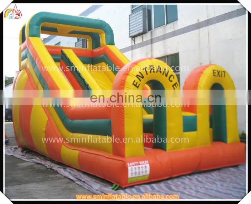 High quality large inflatable amusement park dry slide,customize color slide for kid,cheap slide for sale