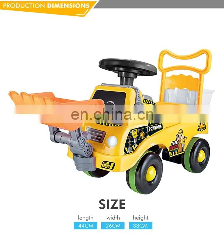 China manufacturer factory cheap yellow big sit baby walking car