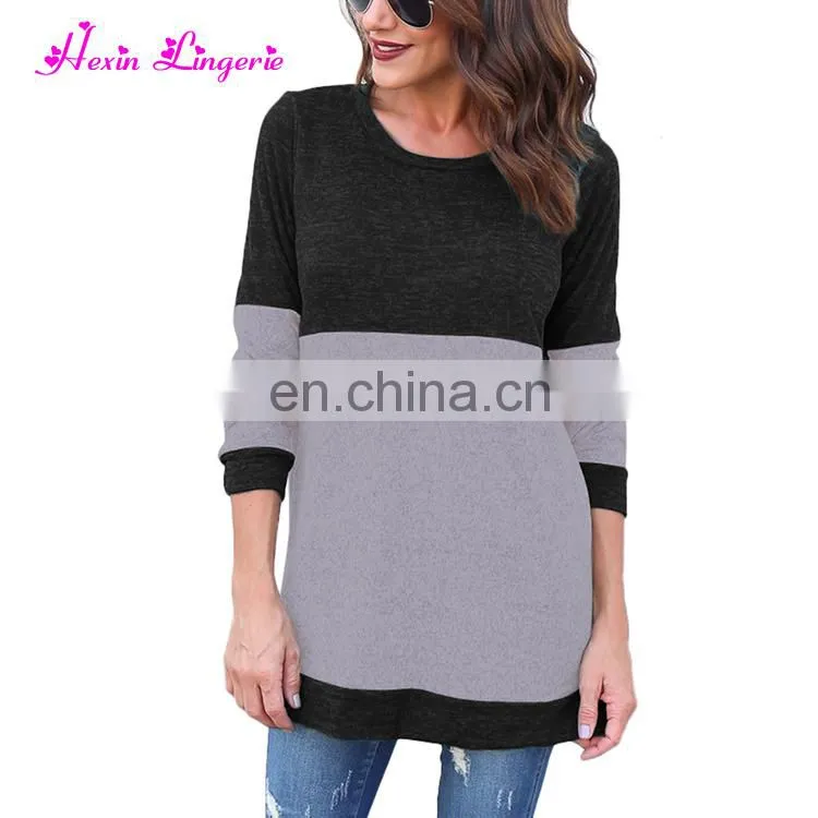 New Style Women Black Slimming Shirt Knitted Latest Design Winter Sweater