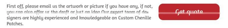 no minimum order quantity custom chenille patches