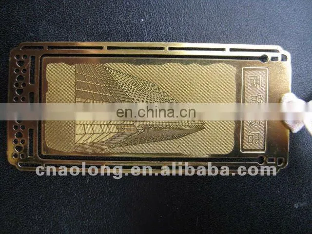 engravable custom brand logo cooper metal bookmark/book marks for souvenir