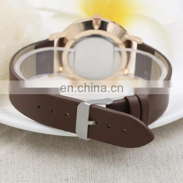 Popular leather watch wrist watch couple geneva watch