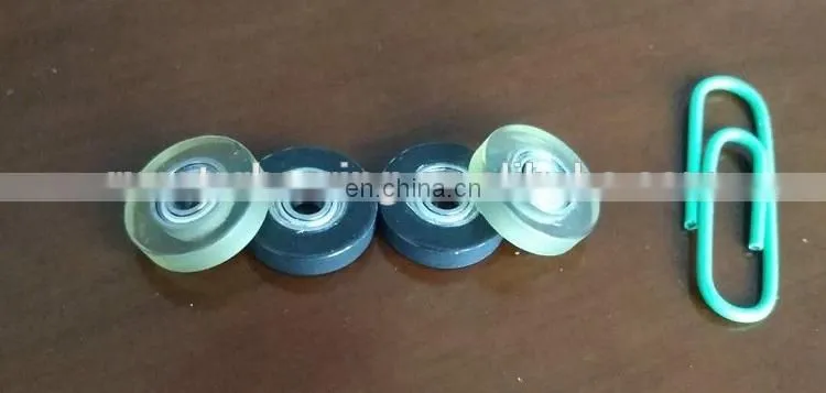 LOW VOICE PU Urethane Polyurethane rubber coated bearing wheels PU68312-3 polyurethane load bearing wheels