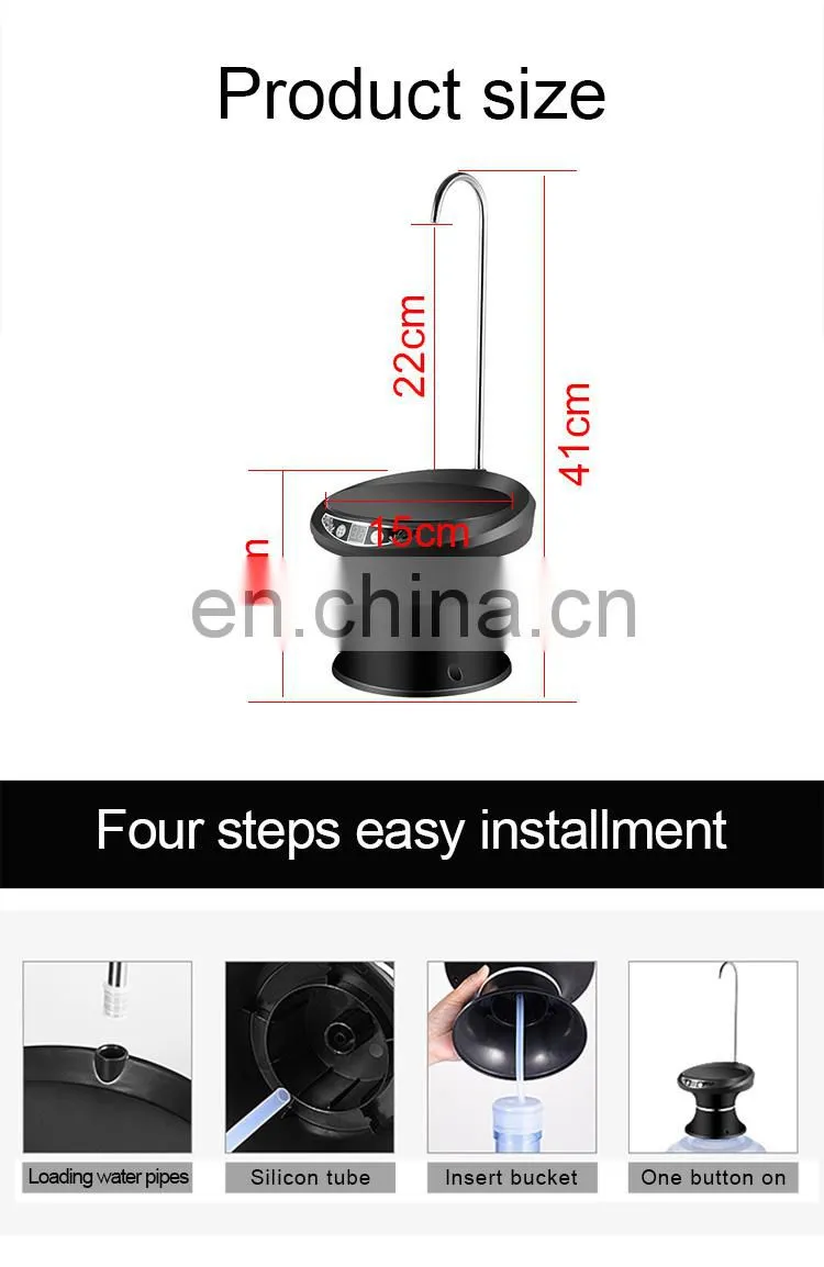 universal Rechargeable smart Electric Drinking Water Bottle dispenser Pump