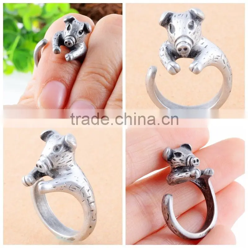 Fashion ladies gold finger ring animal design fashion ring