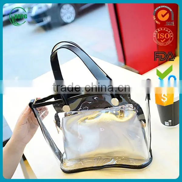 Colorful Two Pieces Plastic Beach Bag with Zipper