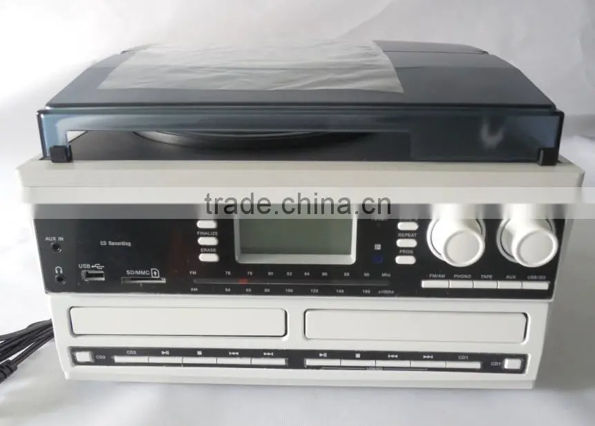 ALL IN ONE TURNTABLE WITH MULTIPLE AUDIO RECORDS /DOUBULE CD RECORD PLAYER/ CD ENCODING TURNTABLE/HIGH END CHOICE