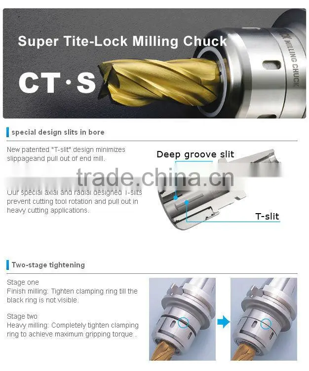 BT40 Tool Holder NT TOOL Super Tite-Lock Milling Chuck CT-S
