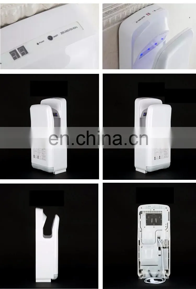 SINOPED 2020 Hot sell Home Appliance Hotel Bathroom Accessory Wall Mount Secador De Manos Warm Air Automatic Hand Dryer