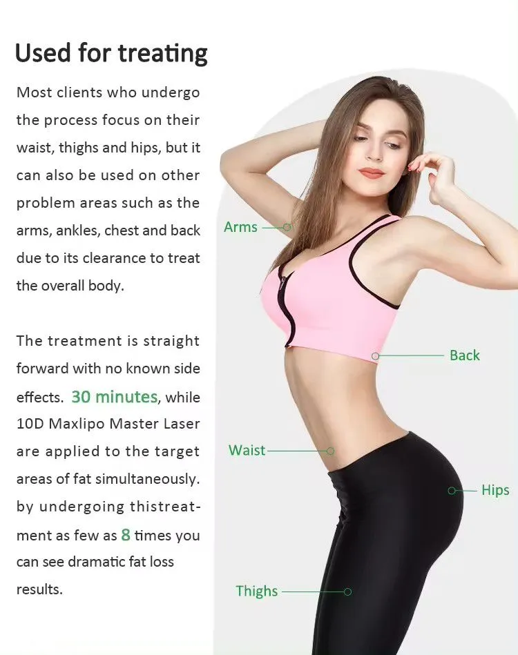 Top Sales 532nm Green Light 635 Red Light Therapy Laser Machine10d Maxlipo Master System Lipolaser for Body Shape Slimming