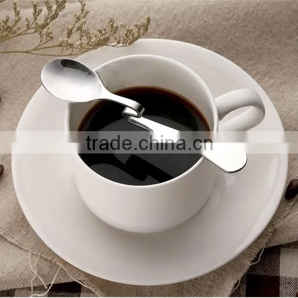 Hanging stainless steel coffee twisted spoon