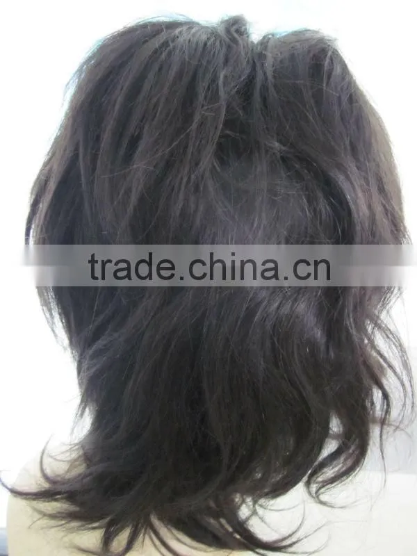 Natural black Human Hair Toupee