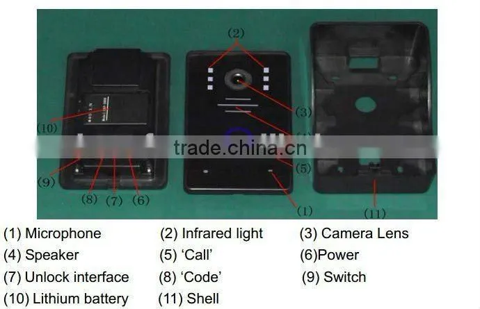 3.5" TFT color display newest water-proof Wireless Video Door Phone(YL359MJ)