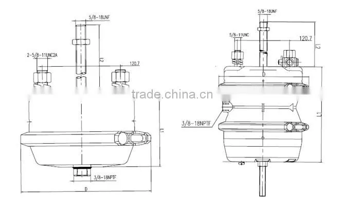 high quality Truck and trailer Air Chamber