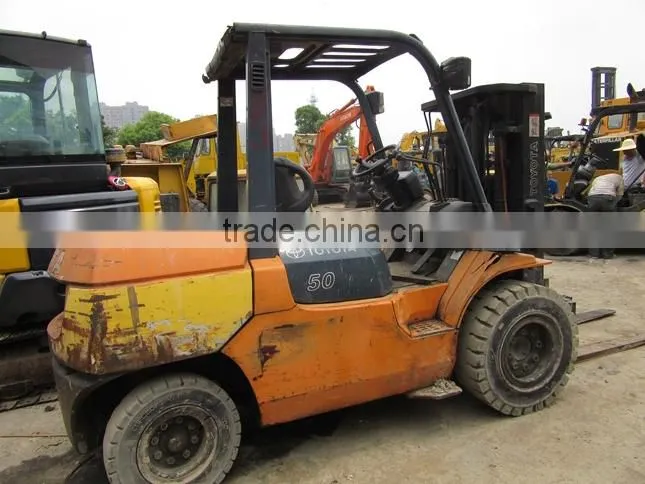 Used Toyota Forklift 5T Japan made, 5 Ton forklift 4m lifting height year 2008