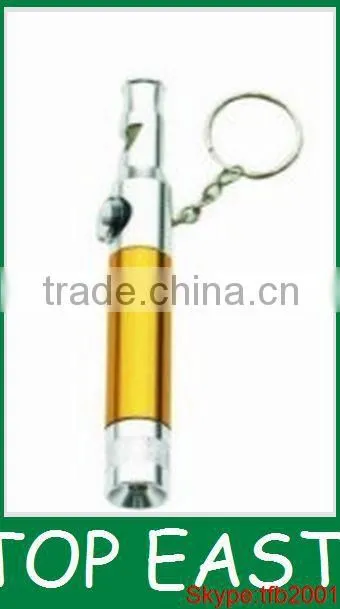 led keychain with whistle cheaper price promotion products
