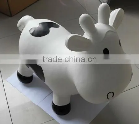 Inflatable kids jumping animal toys diairy cow