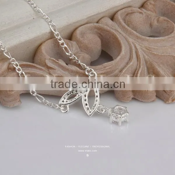 2014 Fancy sterling silver babys diamond anklet