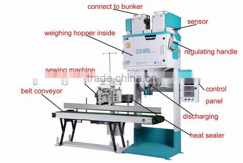 50kg touch screen rice packing scale