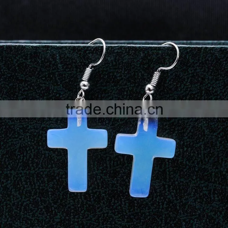 2016 New Factory Direct Natural Stone Opal Drop Earrings SMJ0157