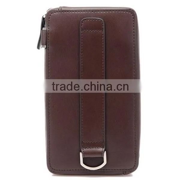 2014 high end men mobile phone wallet case leather cell phone wallet