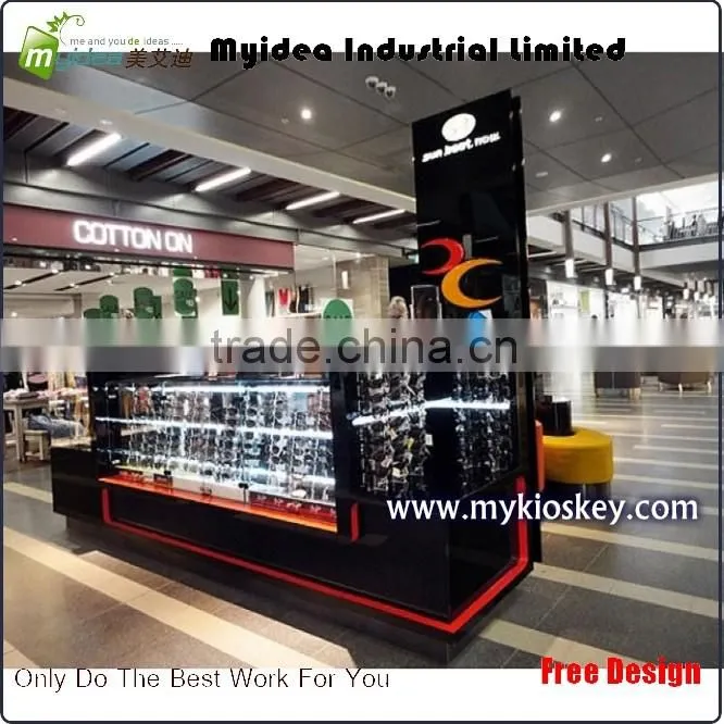 Wood luxury sunglass display stand for mall