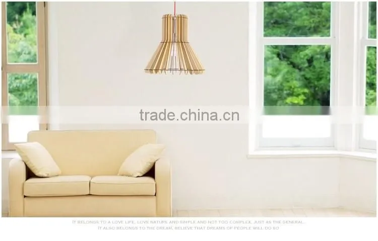 LED pendant Light JK-8005B-15 Hotel modern wood pendant light