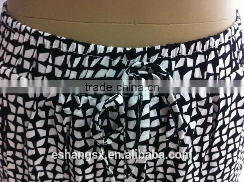 Viscose printed loose soft new style girl pant