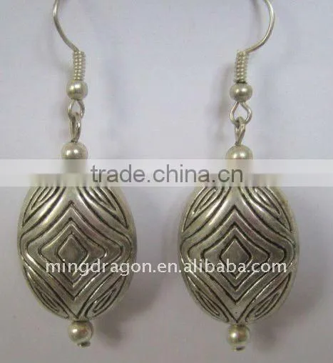 CHINESE TIBET SILVER EARRING EARDROP