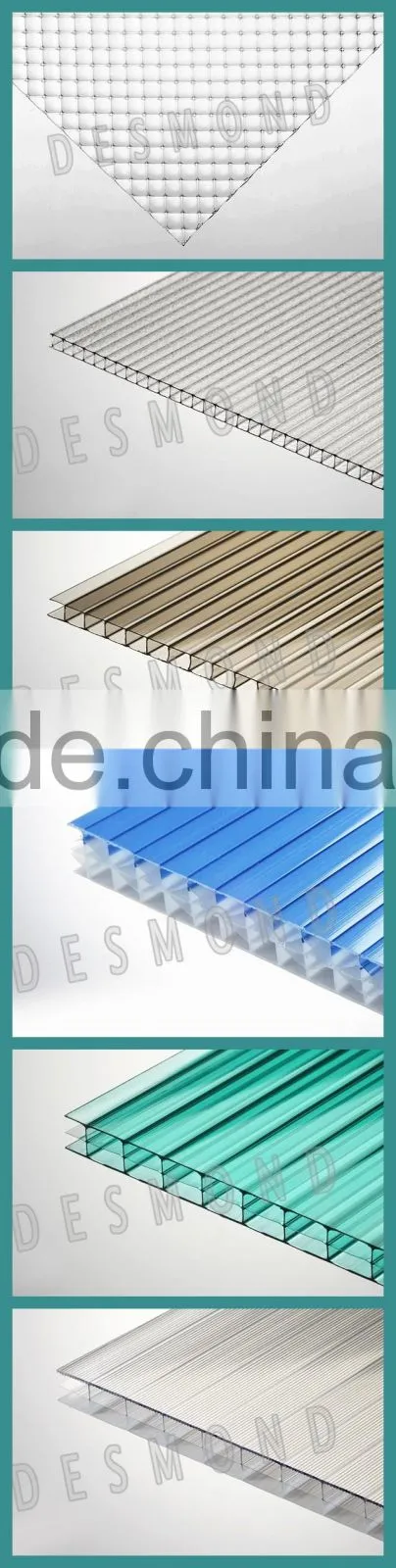 1mm polycarbonate hollow sheet /pc sheets great quality&competitive price