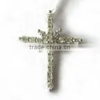 Latest design Cross love Pendant 925 sterling Silver rhodium palted