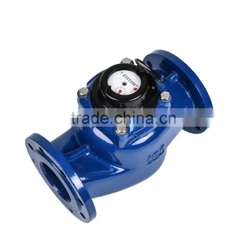 WS 50~150Vertical Vane Wheel Woltman Direct Reading Magnetic Detachable Mechanical Cast Iron Industrial Woltman Flow Water Meter