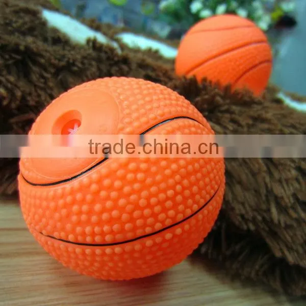pet product display stand-6.5CM basketball dog chew toy